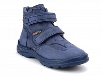 211-22 Тотто (Totto), ботинки демисезонные утепленные, байка, кожа, синий. в Нижнем Новгороде