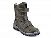 207з (31-40) Аквелла (Akwella), ботинки зимние ортопедические с высоким берцем, натуральная шерсть, кожа, тёмно-зелёный в Нижнем Новгороде