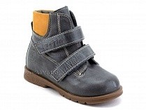 126(2)-41,64 Тотто (Totto), ботинки демисезонные утепленные, байка, серый, светло-коричневый, кожа в Нижнем Новгороде