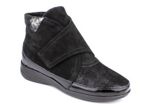 200233  Сурсил-Орто (Sursil-Ortho), ботинки для взрослых, черные, нубук, стрейч, кожа, полнота 7 в Нижнем Новгороде