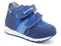 BL-209(3) Боттилини (Bottilini), полуботинки  детские  ортопедические профилактические, кожа, синий в Нижнем Новгороде