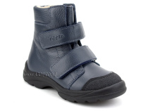 338-712 Тотто (Totto), ботинки детские утепленные ортопедические профилактические, кожа, синий в Нижнем Новгороде