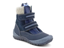23011-080-01 (21-25)  Тапибу (Tapiboo), ботинки детские демисезонные утепленные ортопедические профилактические , байка, кожа, нубук, синий в Нижнем Новгороде