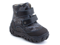 520-10 (21-26) Твики (Twiki) ботинки детские зимние ортопедические профилактические, кожа, натуральный мех, черный, камуфляж в Нижнем Новгороде
