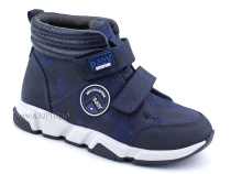 09-600-194-687-318 (26-30)Джойшуз (Djoyshoes) ботинки детские ортопедические профилактические утеплённые, флис, кожа, темно-синий, милитари в Нижнем Новгороде