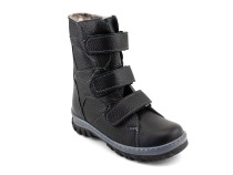 207ч (26-30) Аквелла (Akwella), ботинки зимние ортопедические с высоким берцем, натуральная шерсть, кожа, черный в Нижнем Новгороде
