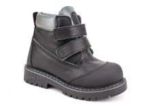 750-49 (26-30) Миниколор (Minicolor), ботинки детские демисезонные ортопедические профилактические, кожа, байка, черный 