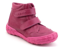 201-267 Тотто (Totto), ботинки демисезонние детские профилактические на байке, кожа, фуксия. в Нижнем Новгороде